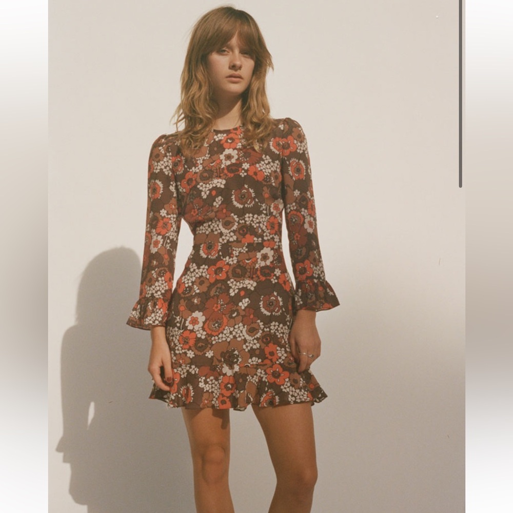 Realisation Par Floral Brown Dress